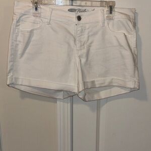 Old Navy White Cuffed Denim Shorts
